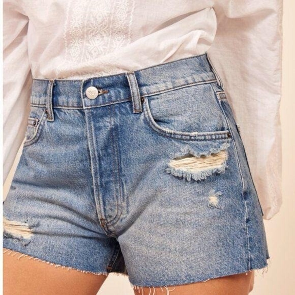 Reformation Dixie High Rise Jean Shorts Size 25